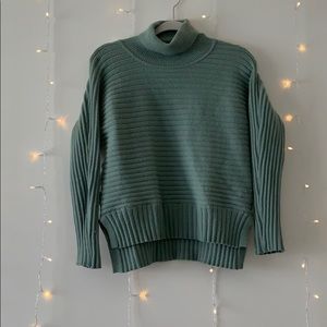 Pastel Green Turtleneck Sweater